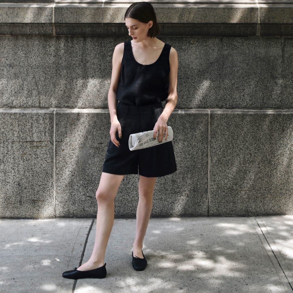 The Scoop Tank in Linen | Black - Image 8