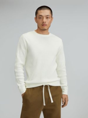 The Waffle Long-Sleeve Crew Tee | Off-White