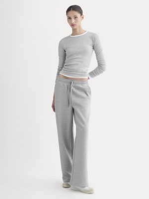 Luxe Fleece Wide-Leg Sweatpant | Vintage Heather Grey