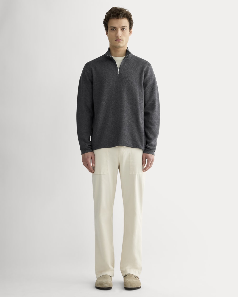 The No-Sweat Quarter-Zip | Heathered Ash - Image 3