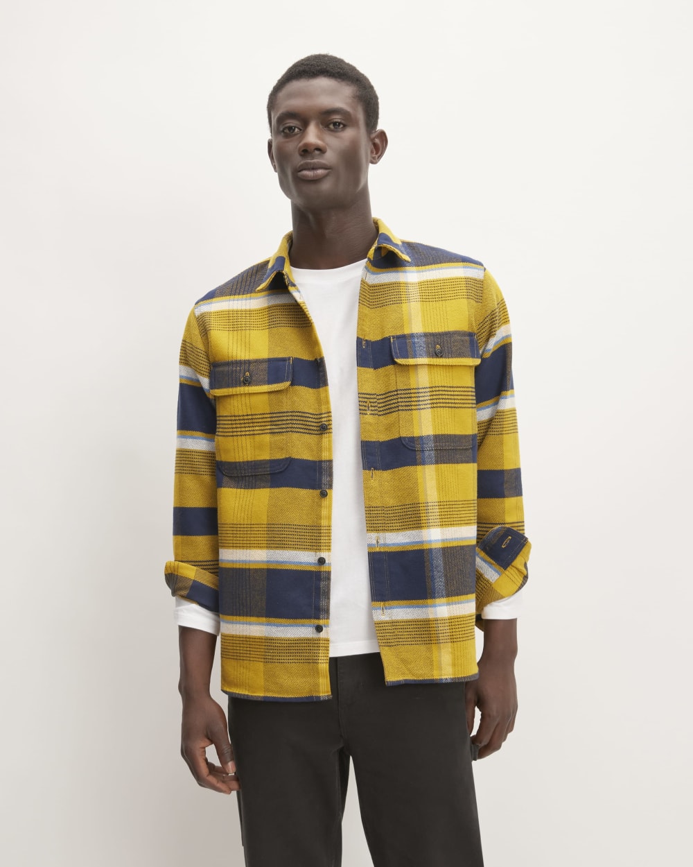 The Heavyweight Overshirt | Uniform | Honey / Heritage Blue / Navy / Bone