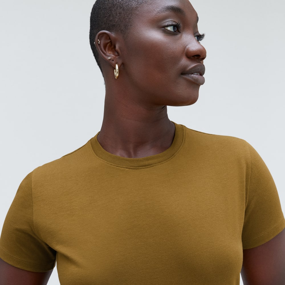 The Box-Cut Tee in Essential Cotton | Tapenade | No Pocket - Image 4