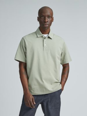 The Premium Weight Relaxed Polo | Seagrass