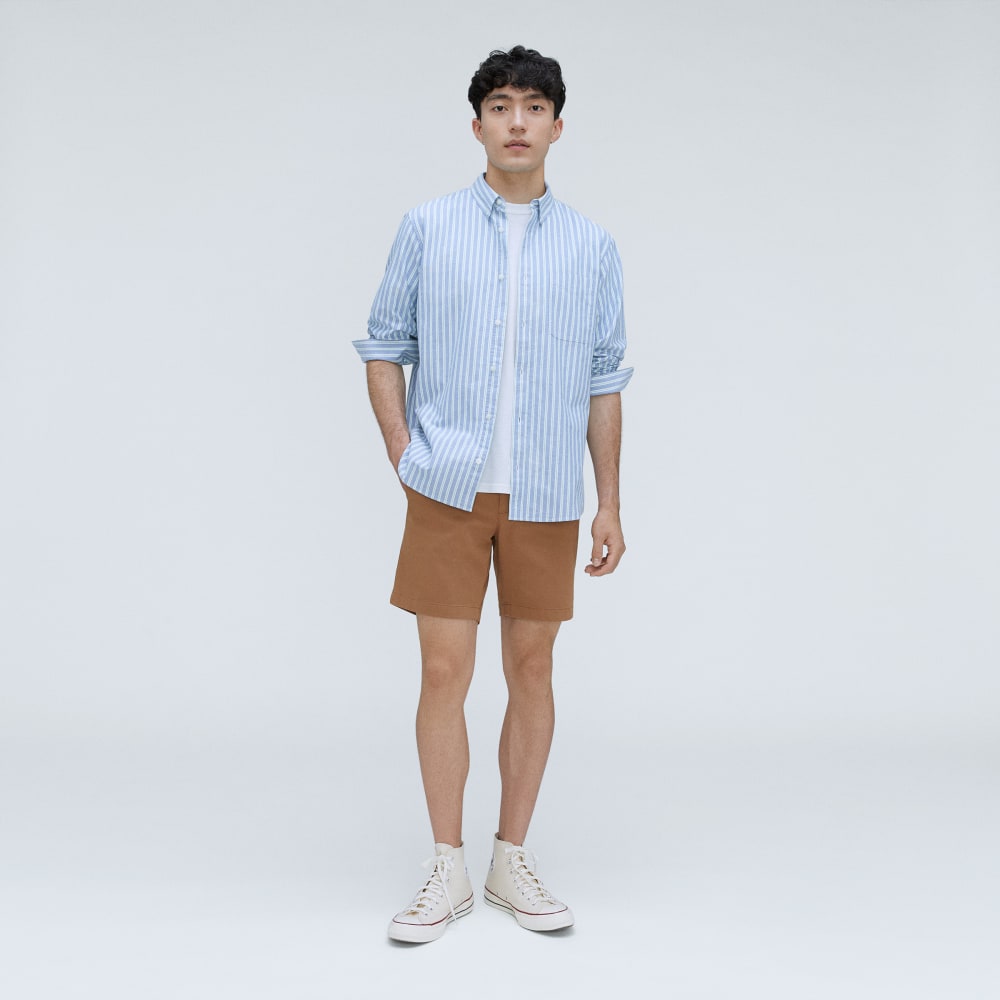 The Standard Fit Japanese Oxford Shirt | Uniform | Lapis Blue / Bright Jade / Optic White | Standard - Image 6