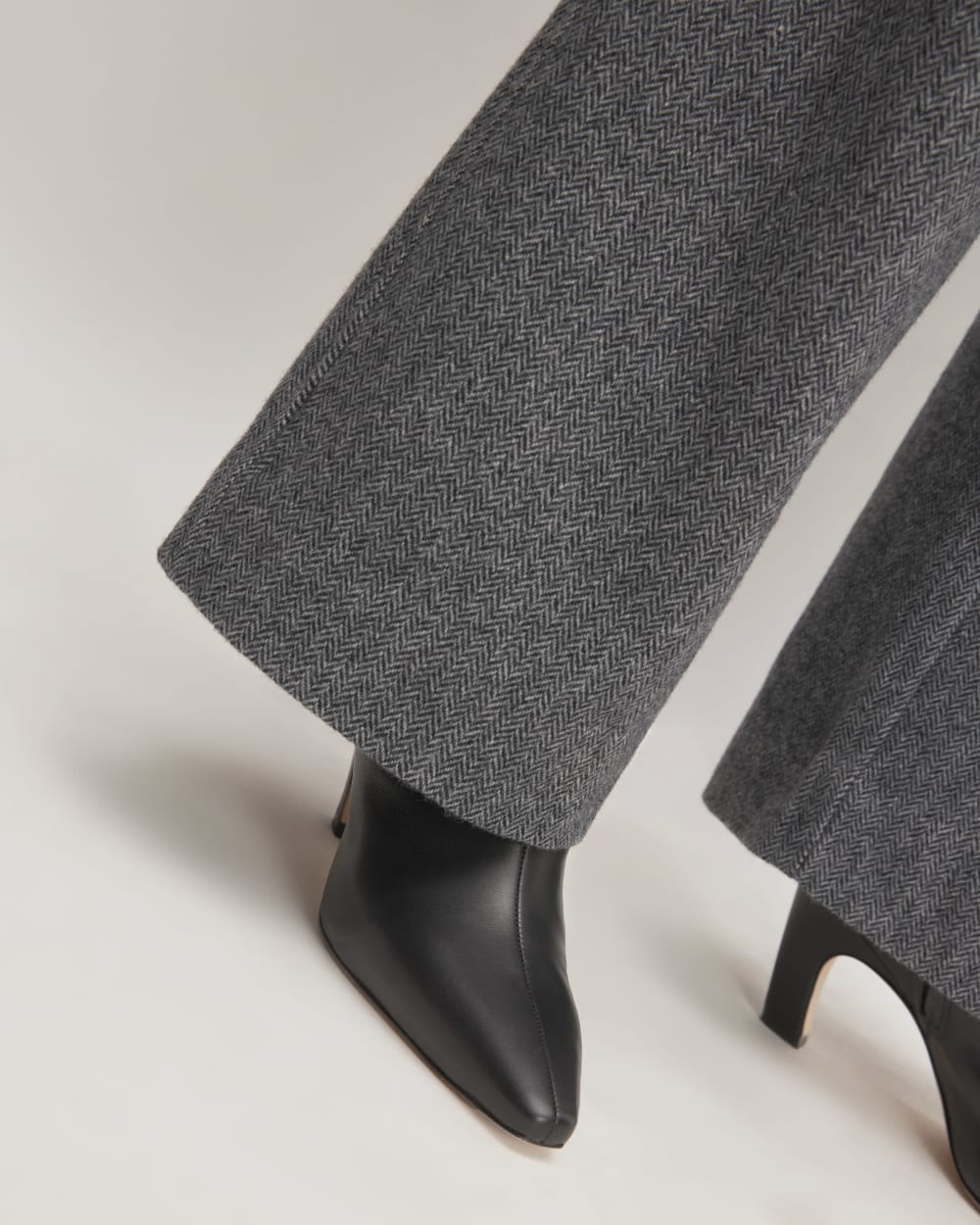 The ReWool® Way-High Drape Pant | Grey Herringbone - Image 5
