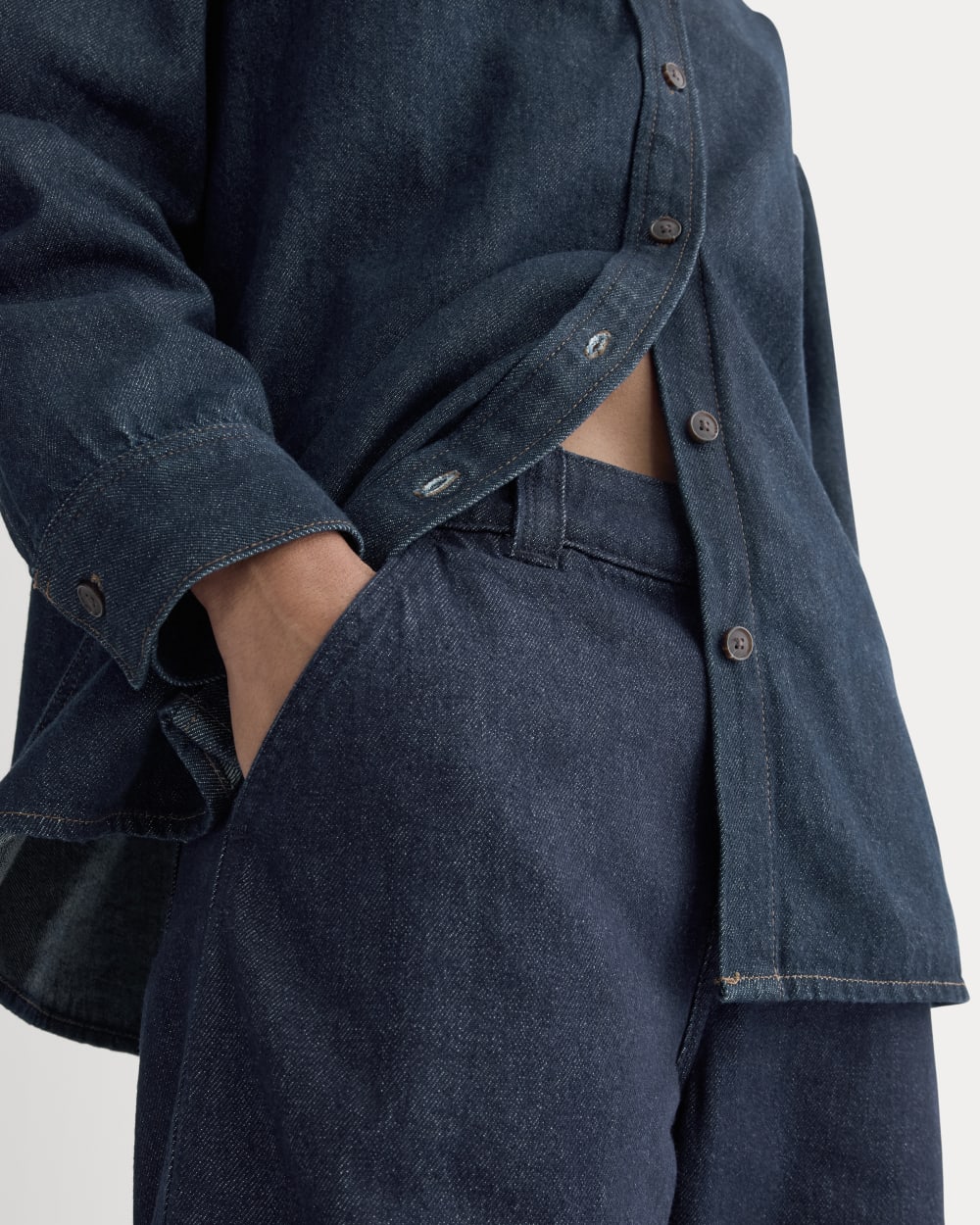 The Oversized Denim Shirt | Tungsten Rinse - Image 4