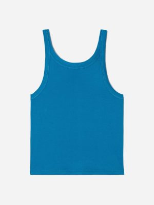 The Pima Micro-Rib Short Tank | Horizon Blue