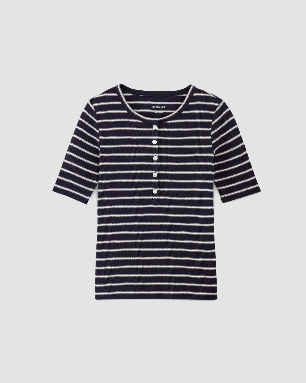 The Vintage Rib Henley | Navy / Bone - Image 2