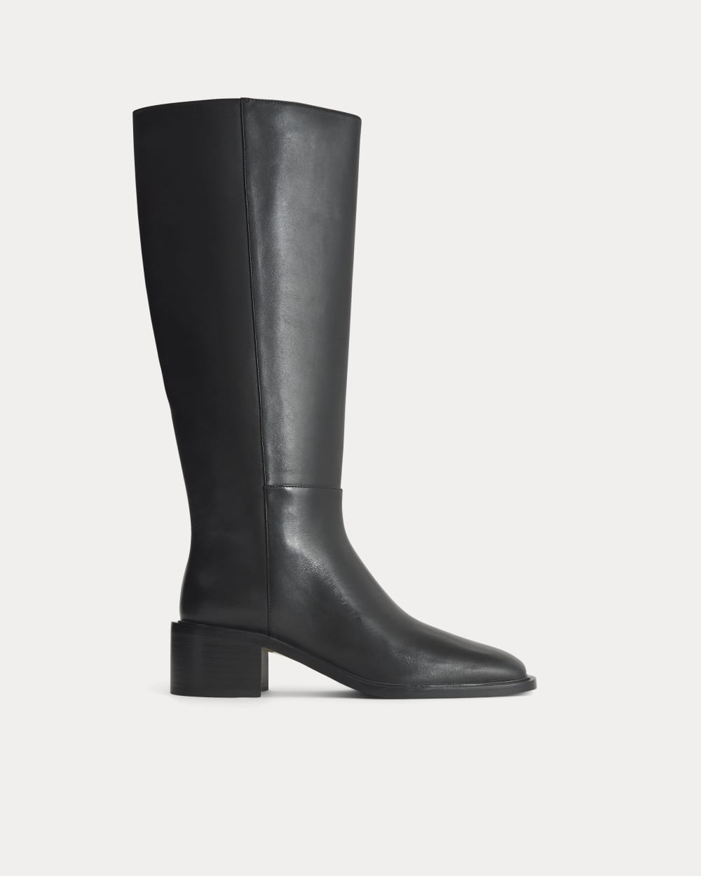 Leather Knee-High City Boot | Black