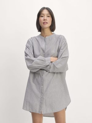 The Gauze Oversized Shirt | White / Black