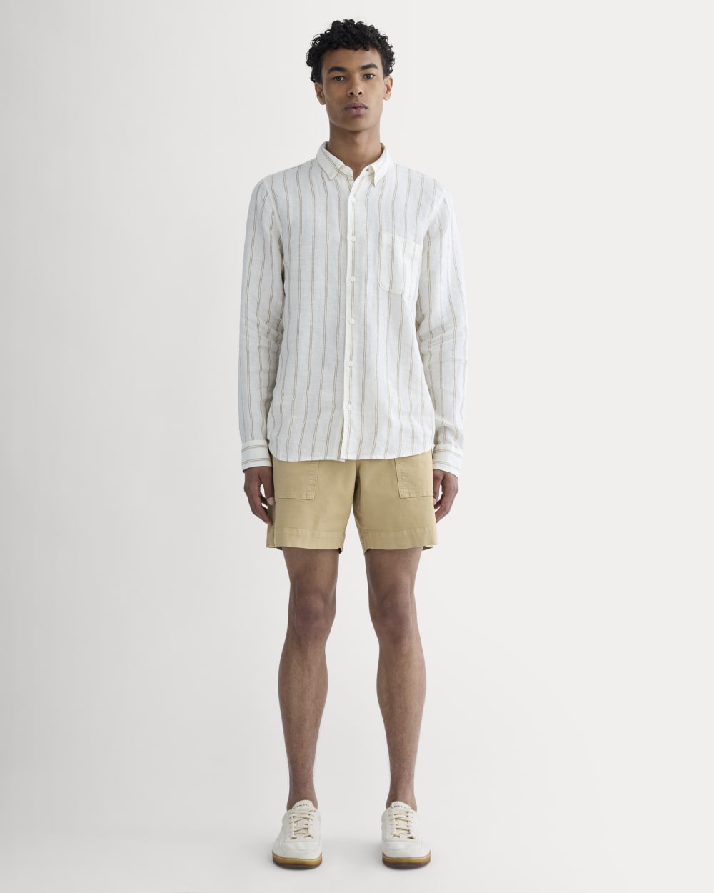 The Classic Shirt in Linen | Bone / Cornstalk - Image 3