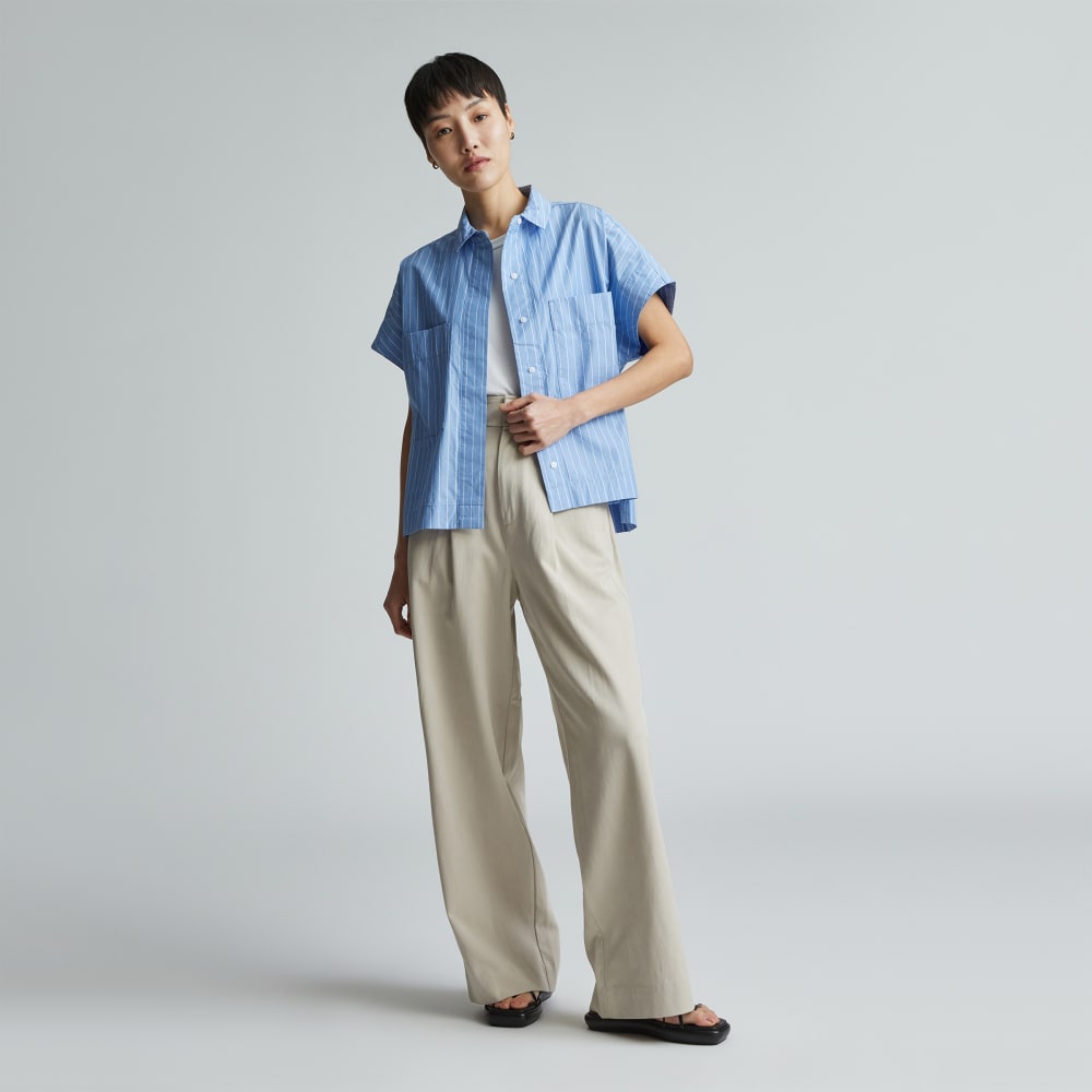 The Short-Sleeve Box Shirt | Mariner Blue / White - Image 6