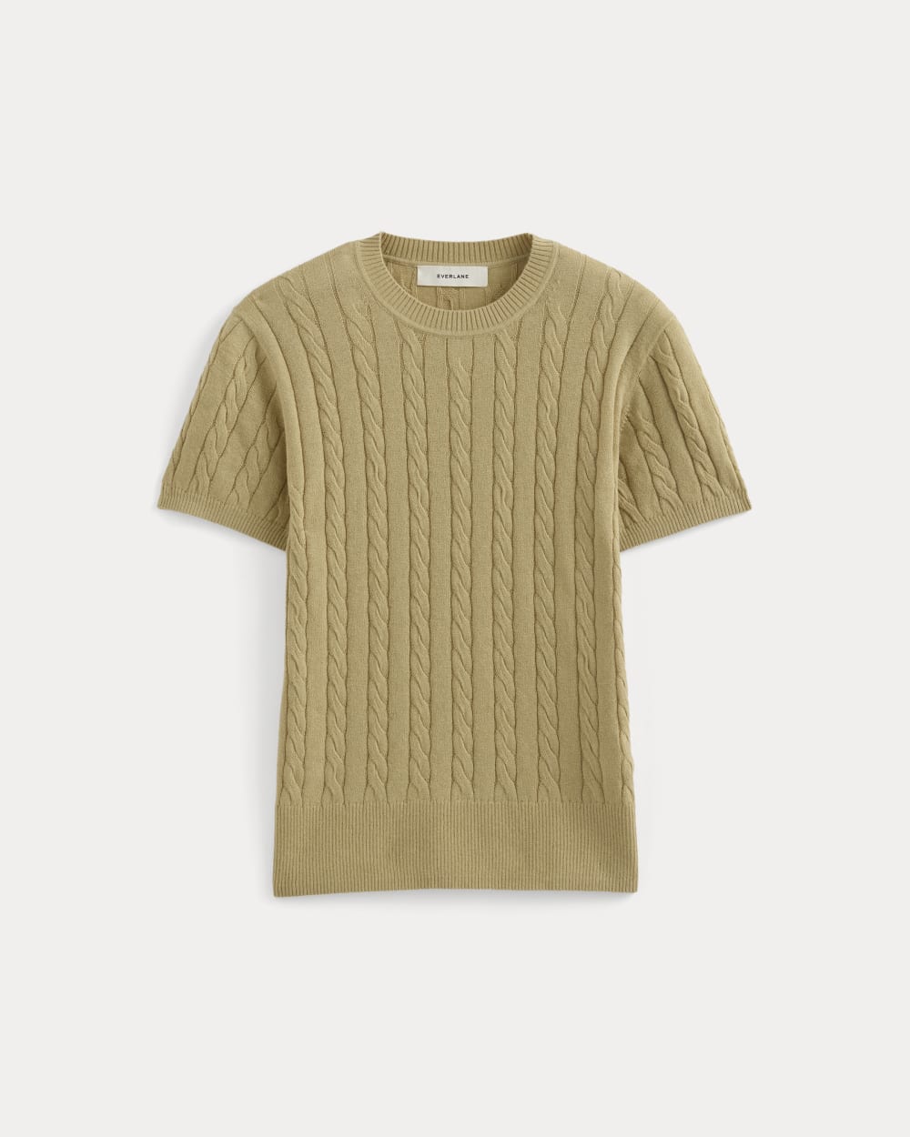 The Cable Crew in Cotton Cashmere | Classic Khaki - Image 2