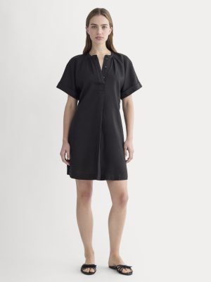 The Popover Dress in Linen | Black