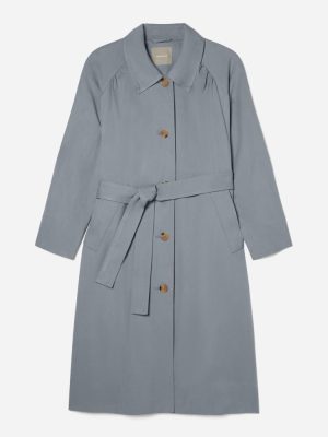 The Gathered Drape Trench | Smoke