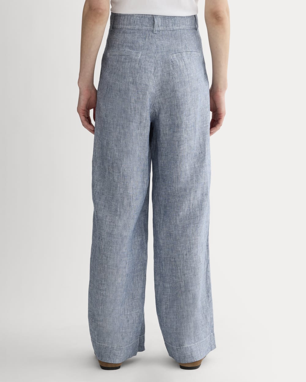 The Linen Way-High® Drape Pant | White / Blue - Image 5