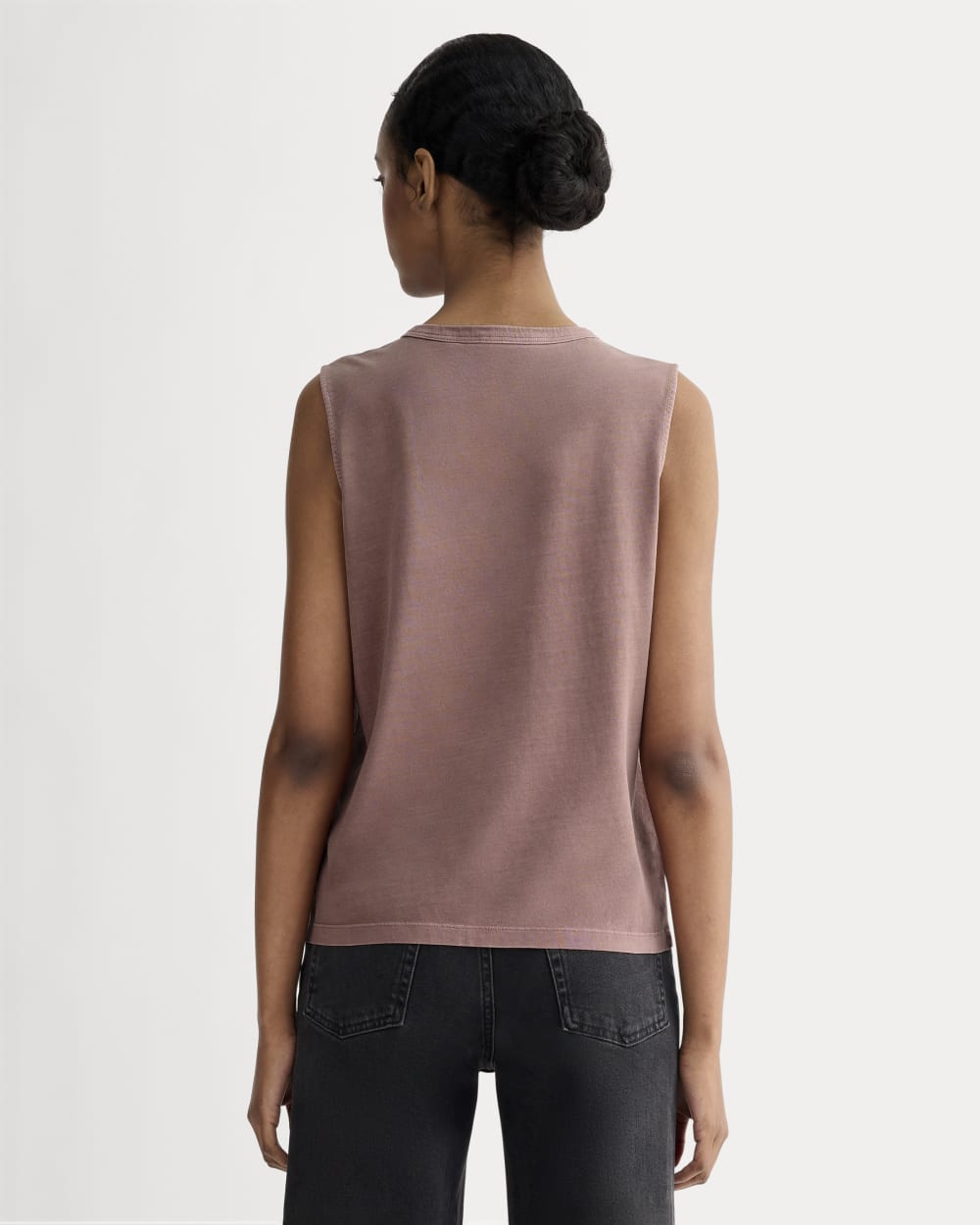 The Boyfriend Tank in Essential Cotton | Brown Garment Dye - Image 4