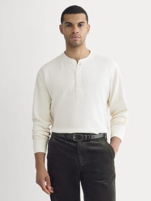 Thermal Henley in Cozy Waffle | Bone