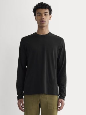 The Essential Organic Long-Sleeve Tee | Black