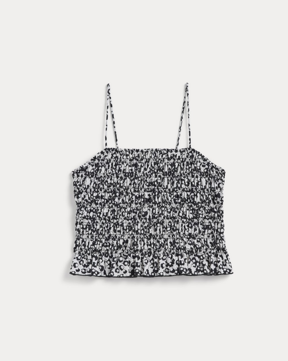 The Smocked Tank | Bone / Black Floral - Image 2