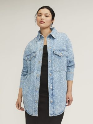 The Denim Overshirt | Light Painterly Strokes