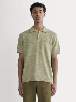 The Cotton Linen Polo | Eucalyptus