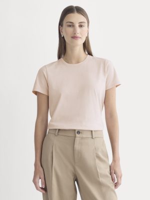 The Slim Crew in Essential Cotton | Soft Rose