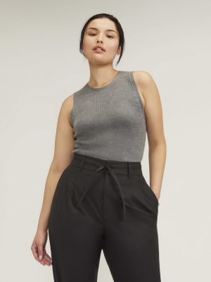 The Tank in Ultrasoft Merino | Heather Mid Grey