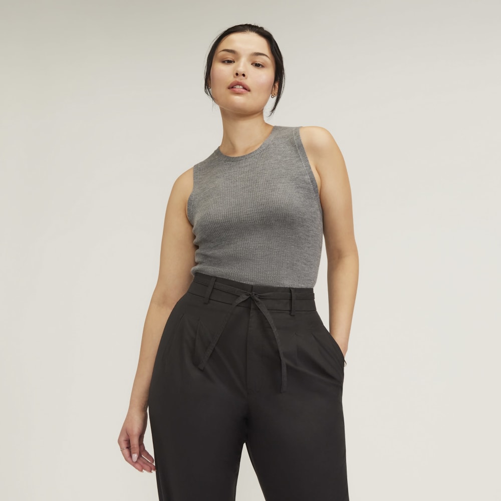The Tank in Ultrasoft Merino | Heather Mid Grey