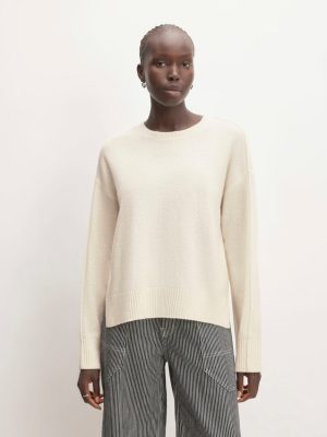 The Good Merino Wool Crewneck Sweater | Bone