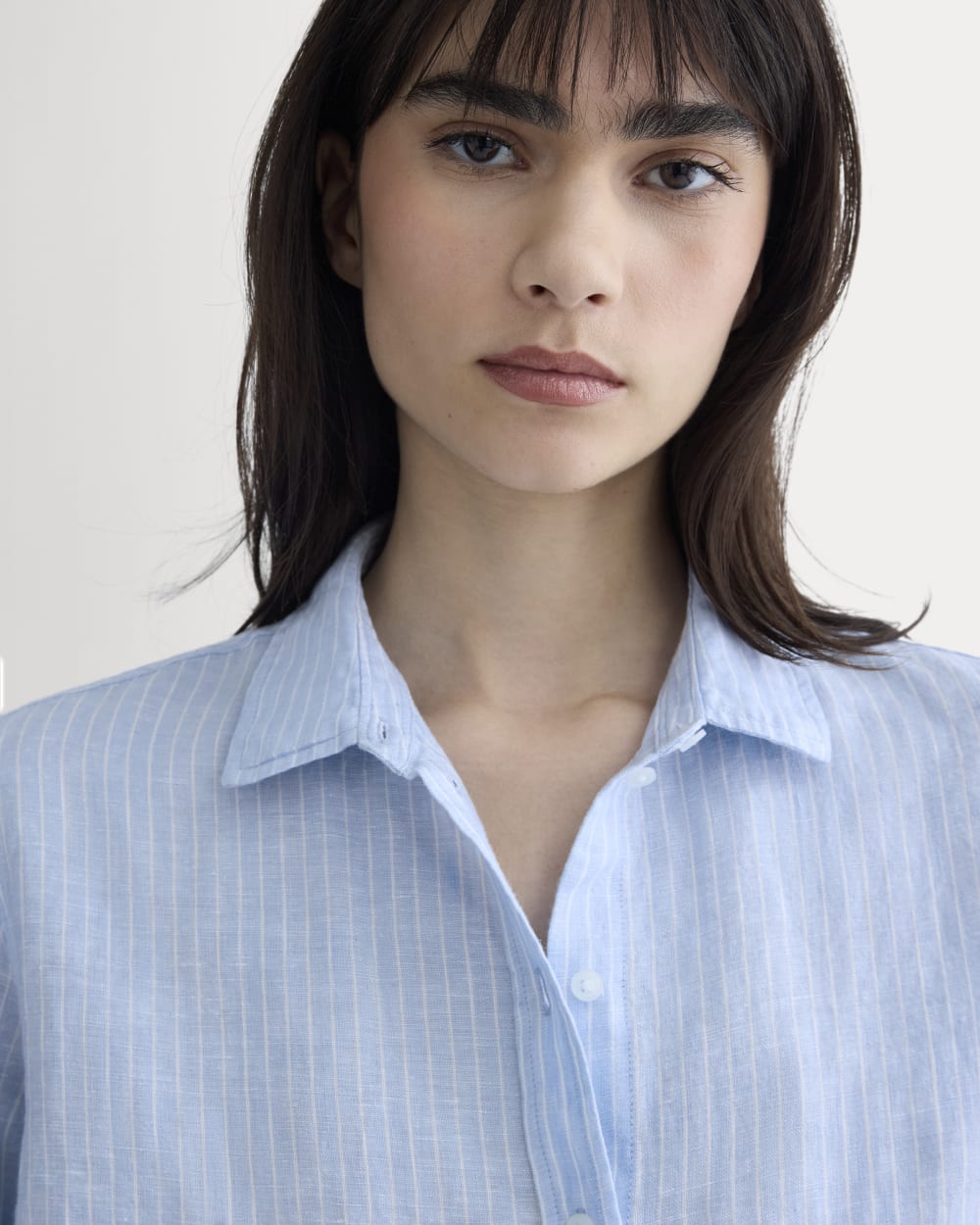 The Must-Have Shirt in Linen | Sky Blue / White - Image 4