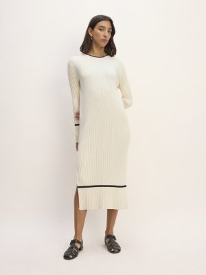 The Cotton Wide Rib Midi Dress | Canvas