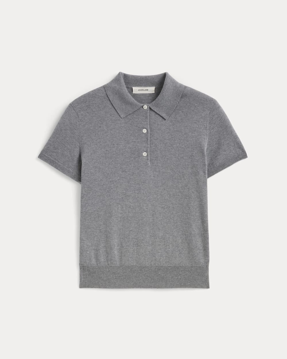 The Polo in Cotton Cashmere | Heather Charcoal - Image 2