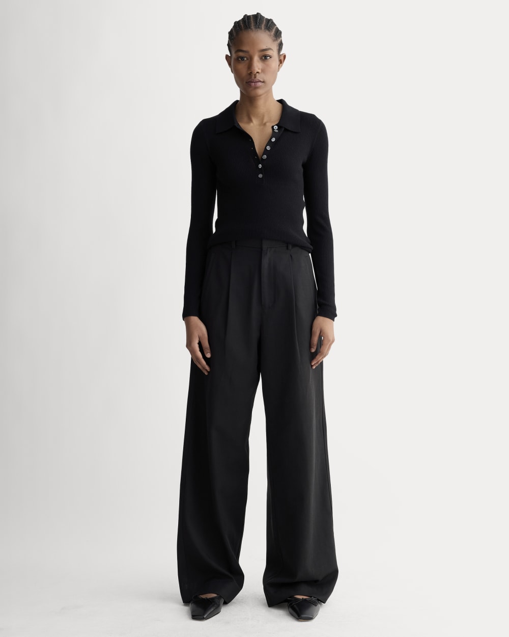 The Polo in Ultrasoft Merino | Black - Image 3