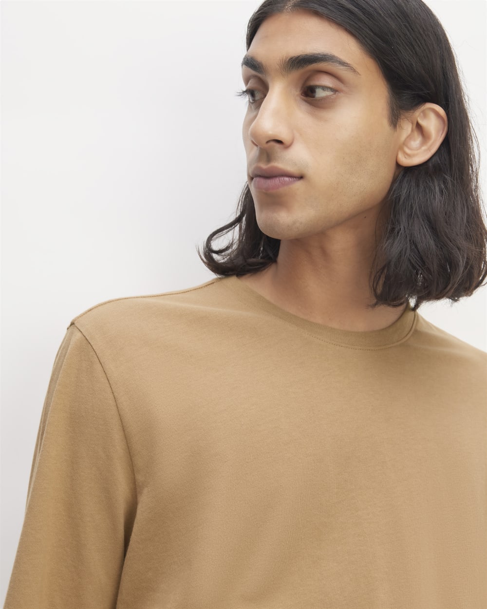 The Essential Organic Long-Sleeve Tee | Toasted Coconut - Image 3