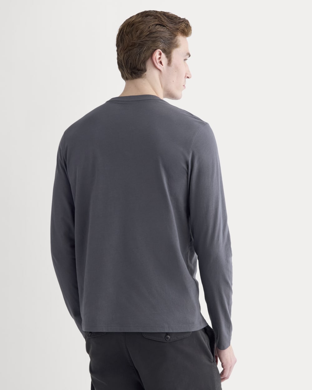 The Essential Organic Long-Sleeve Tee | Graphite - Image 4
