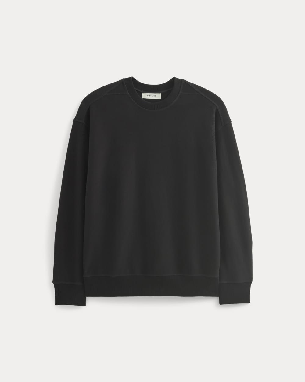Twill Terry Jacquard Crew Sweatshirt | Black - Image 2