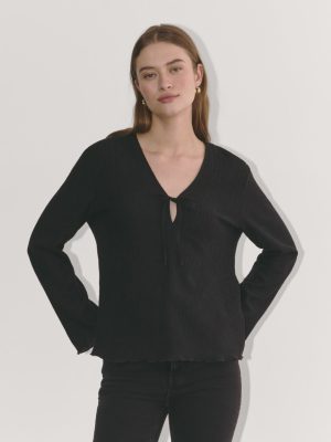 The Crinkle Long-Sleeve | Black
