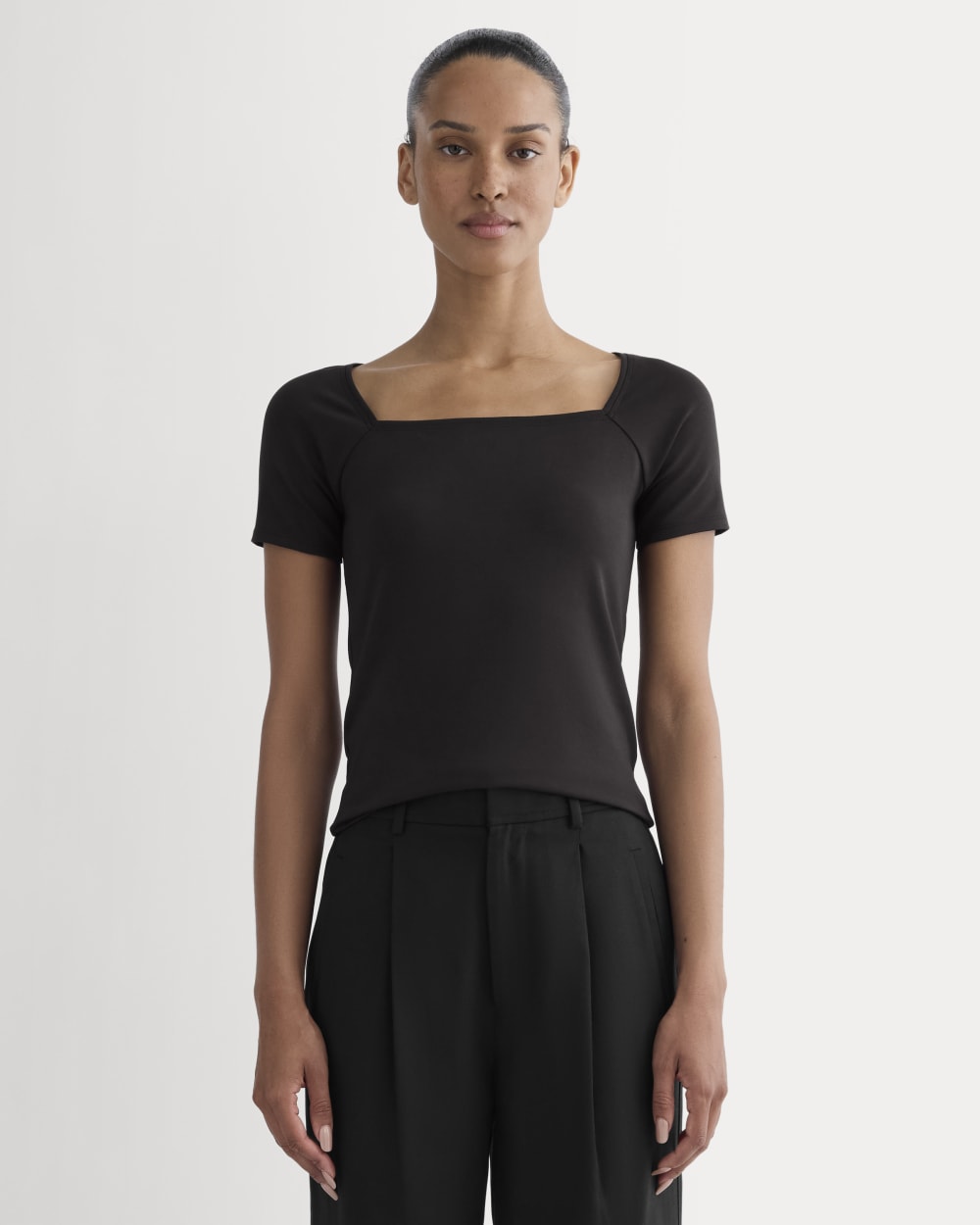 The Form Square-Neck Top | Black
