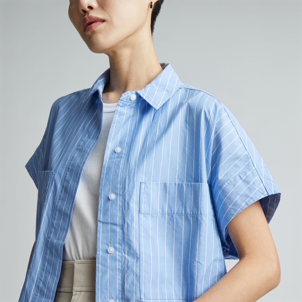 The Short-Sleeve Box Shirt | Mariner Blue / White - Image 4