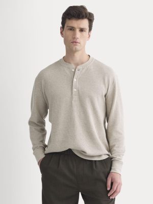 Thermal Henley in Cozy Waffle | Heathered Oatmeal