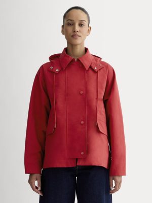 The Short Anorak | Berry Red