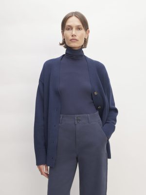 The Organic Cotton Cardigan | Navy