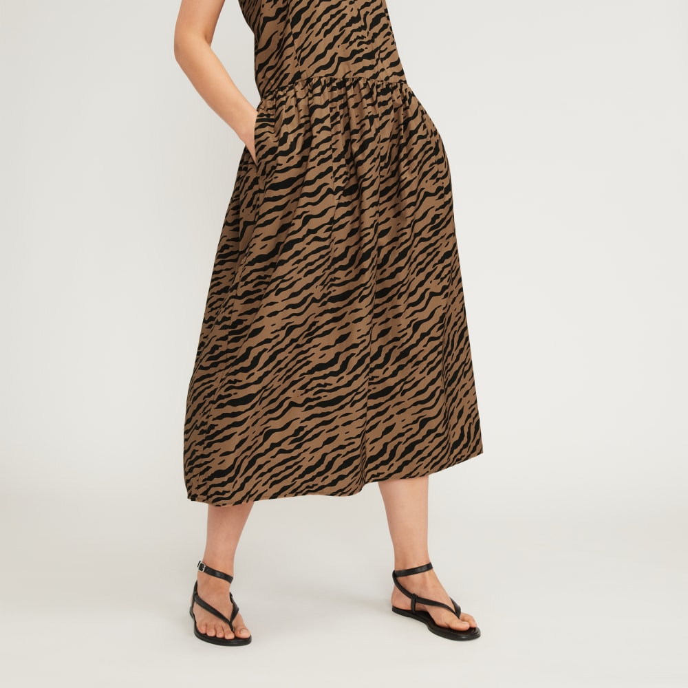 The Poplin Summer Dress | Tiger Stripe Toasted Coconut - Image 6