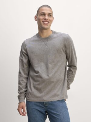 The Premium-Weight Relaxed Crew | Heathered Mid-Grey