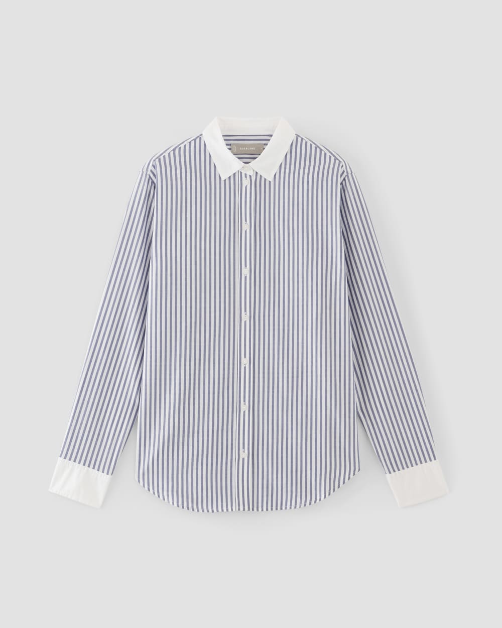 The Must-Have Shirt in Silky Cotton | Mariner Blue / White - Image 2