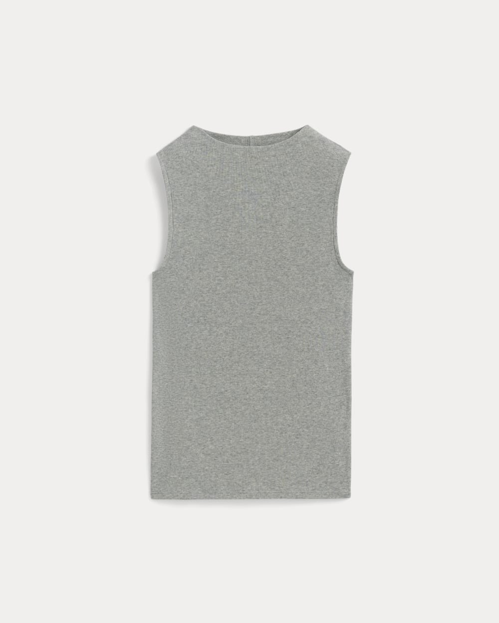 The Luxe Rib Funnel-Neck Tank | Heathered Grey - Image 2