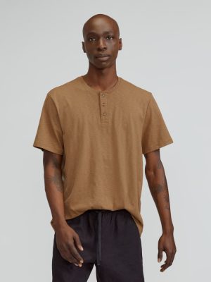 The Cotton Slub Henley | Toasted Coconut