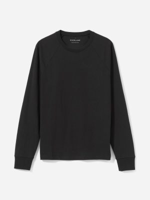 The Premium-Weight Long-Sleeve Crew | Uniform | Black