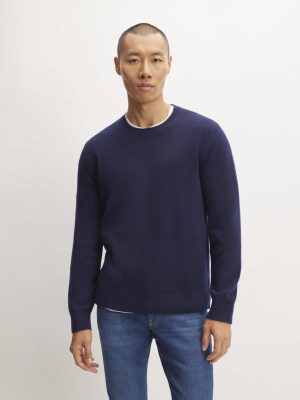 The Premium Merino Crew Neck Sweater | Deep Navy